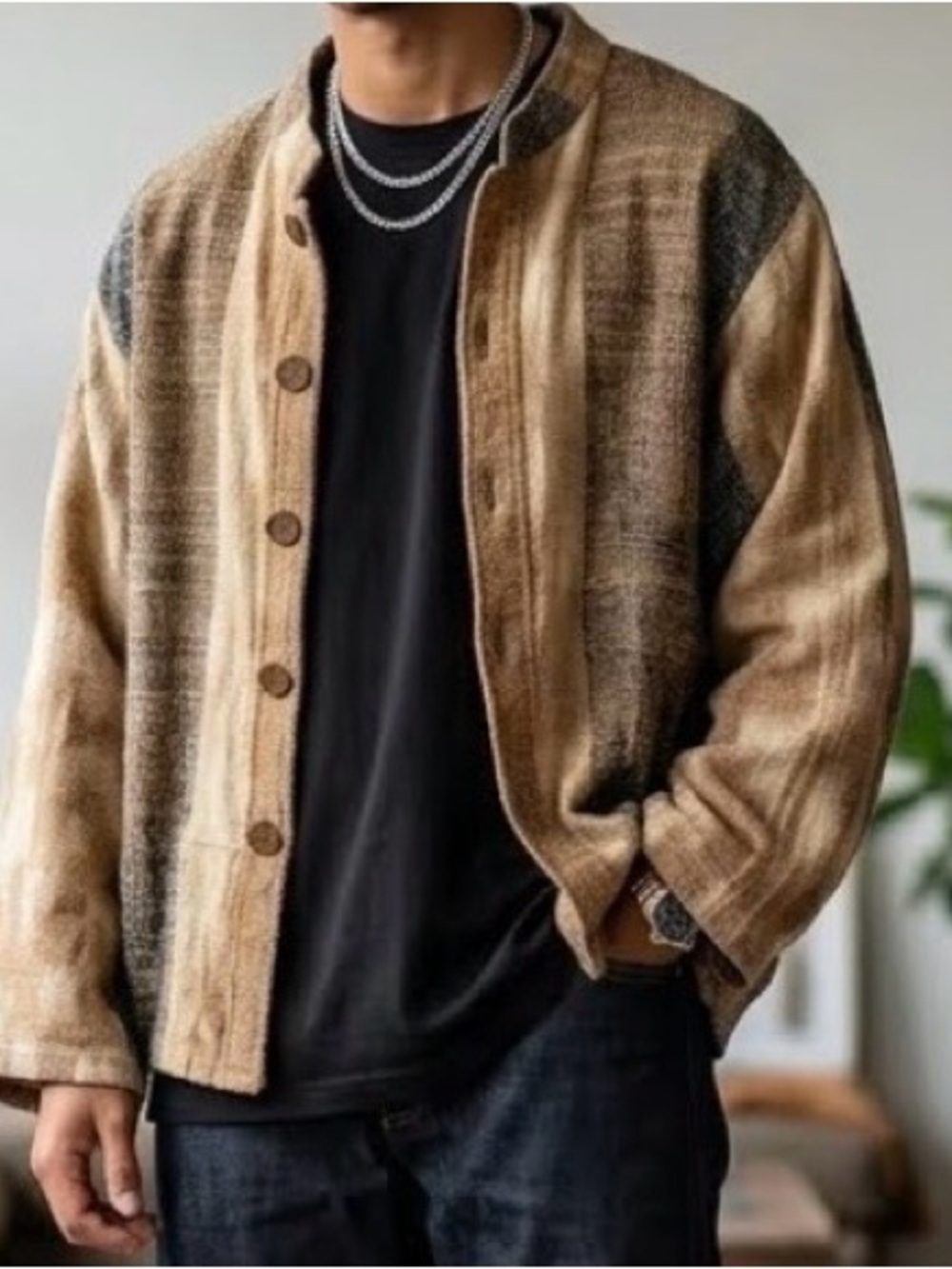 Rare Yasuko Kurisaka Handwoven Lagenlook Cotton Jacket Cardigan Kimono Unisex OS